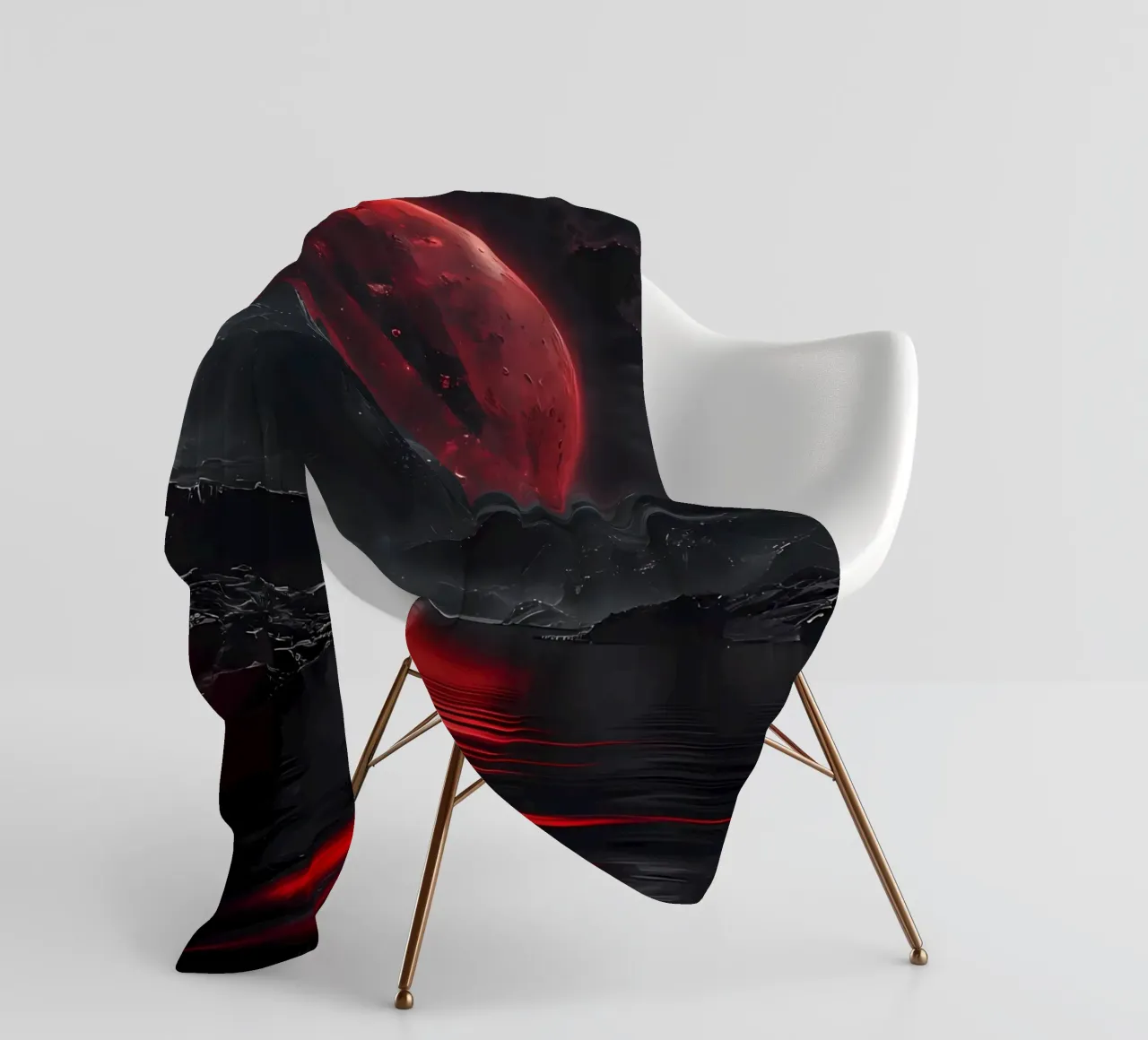 Crimson Eclipse Fleecedecke von Artistic-shop