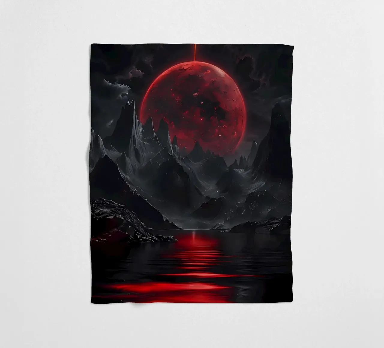 Crimson Eclipse Fleecedecke von Artistic-shop