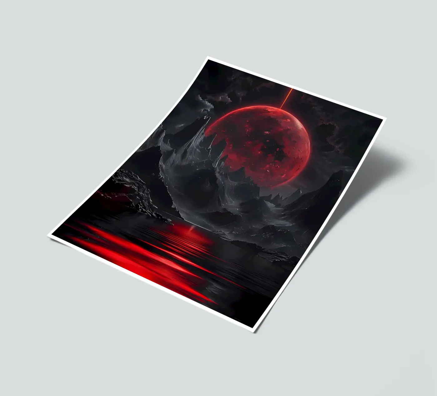 Crimson Eclipse sticker sheet by Artistic-shop