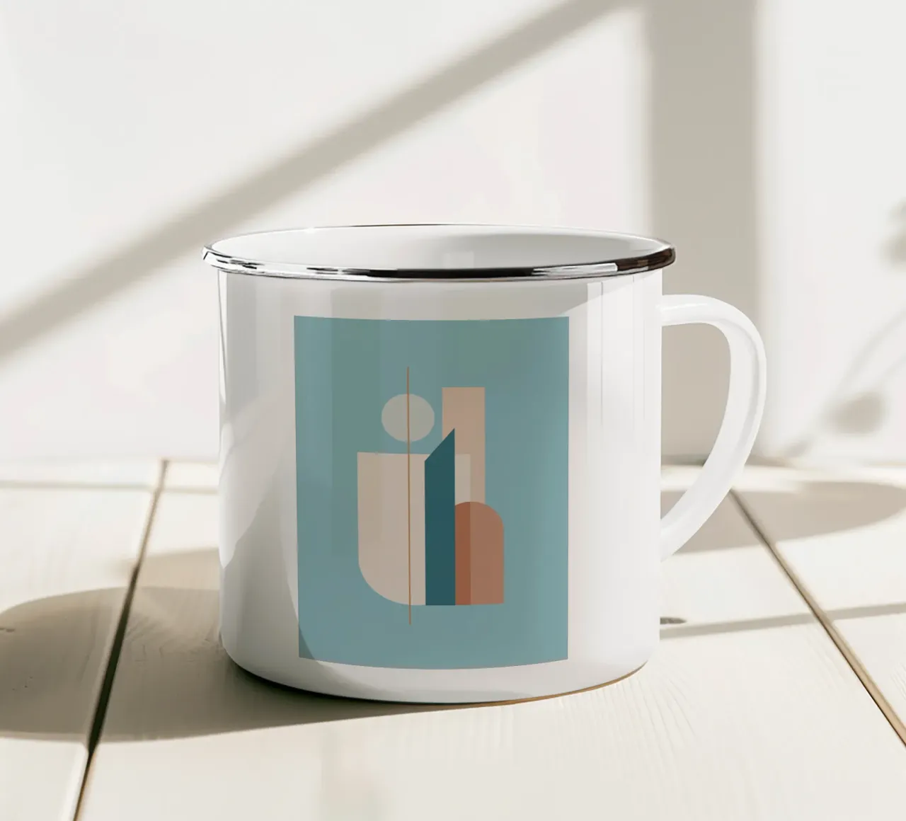 Forme geometriche minime 20 tazza in smalto da Gaite