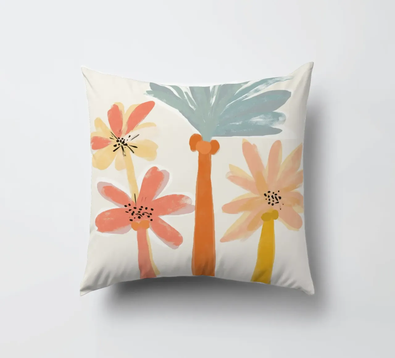 Palm Trees No 2 cuscino da treechild