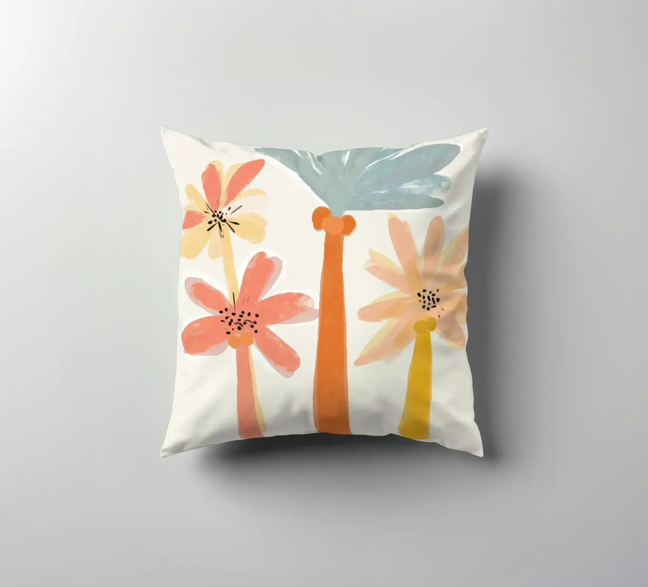 Palm Trees No 2 cuscino da treechild