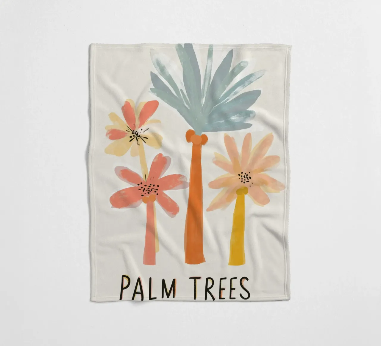 Palm Trees No 2 coperta in pile da treechild