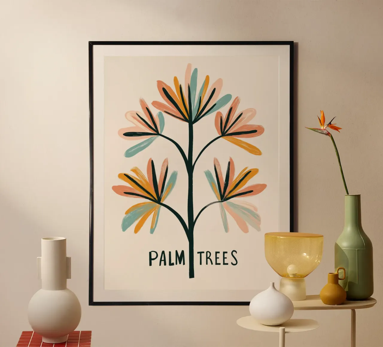 Palm Trees No 3 carta hahnemühle da treechild