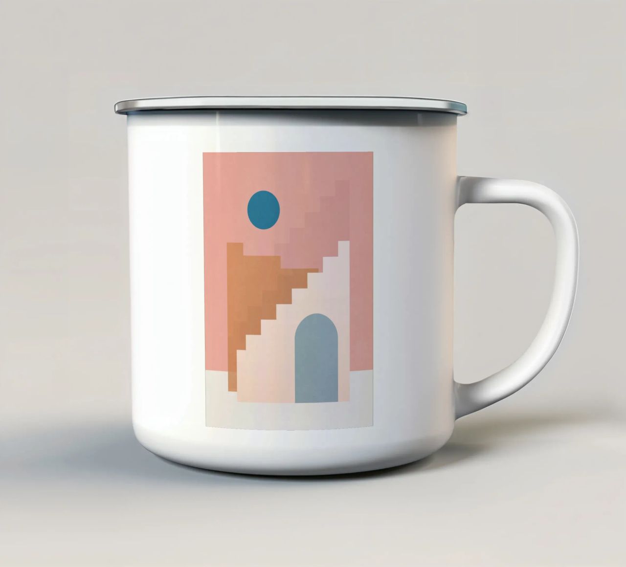 Astratto minimale 17 tazza in smalto da Gaite