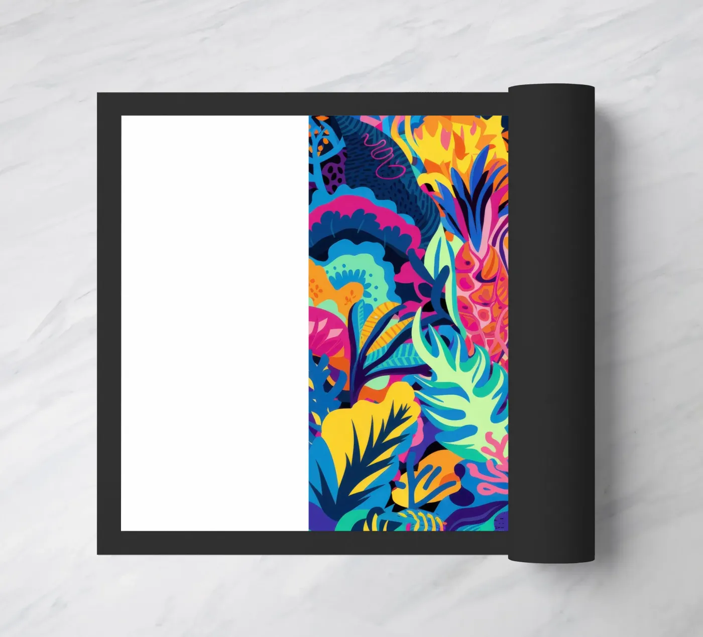 Psychedelic Jungle Pattern doormat by Bring Hues