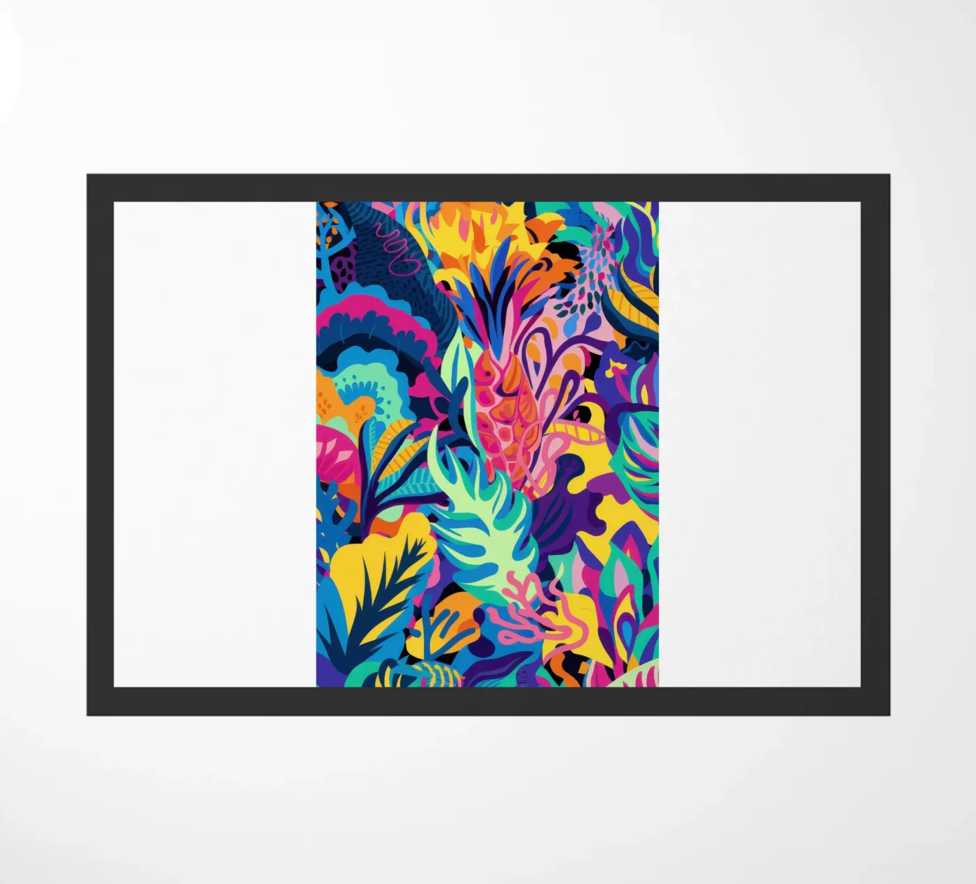 Psychedelic Jungle Pattern doormat by Bring Hues
