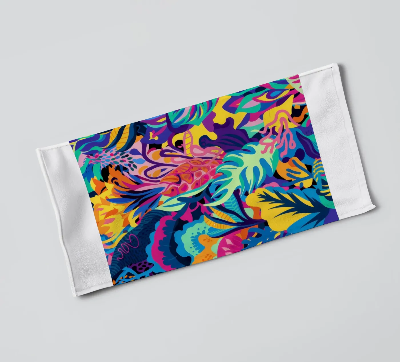 Psychedelic Jungle Pattern towel by Bring Hues