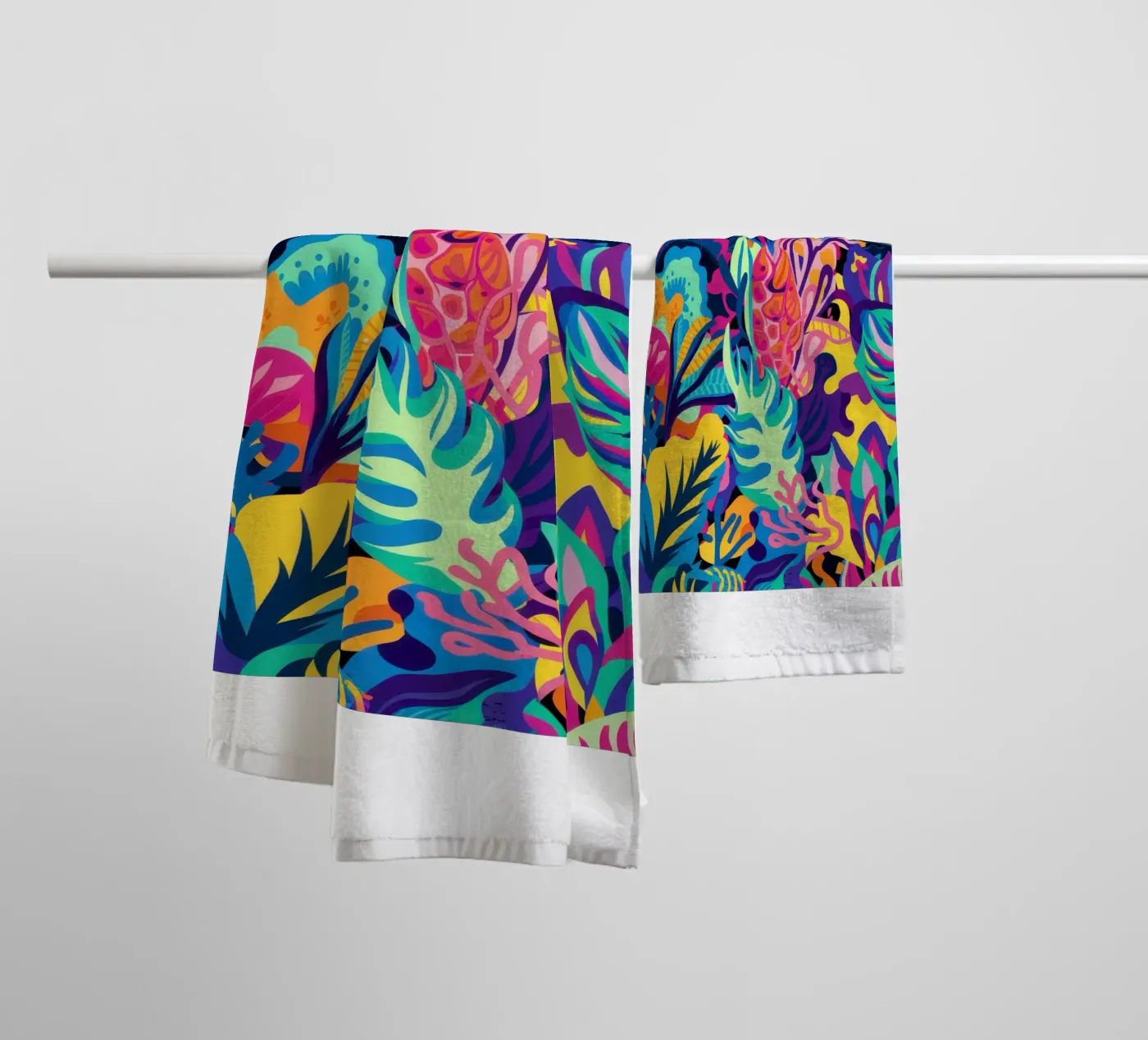 Psychedelic Jungle Pattern towel by Bring Hues