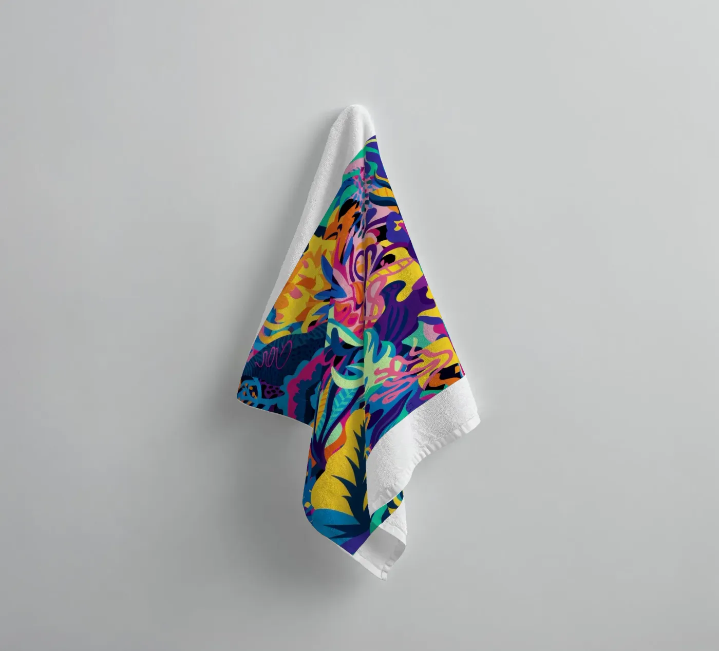 Psychedelic Jungle Pattern towel by Bring Hues