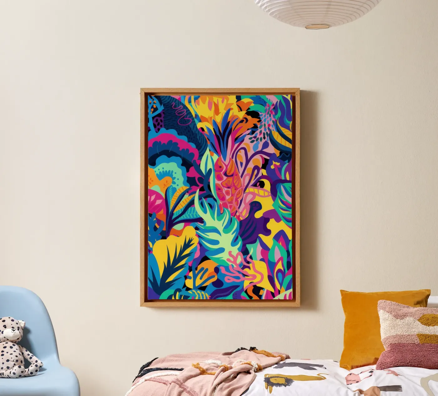 Psychedelic Jungle Pattern canvas by Bring Hues