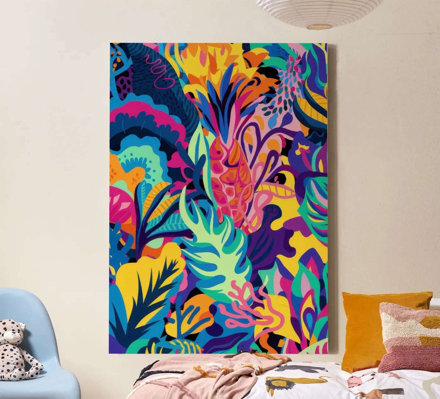 Psychedelic Jungle Pattern canvas by Bring Hues