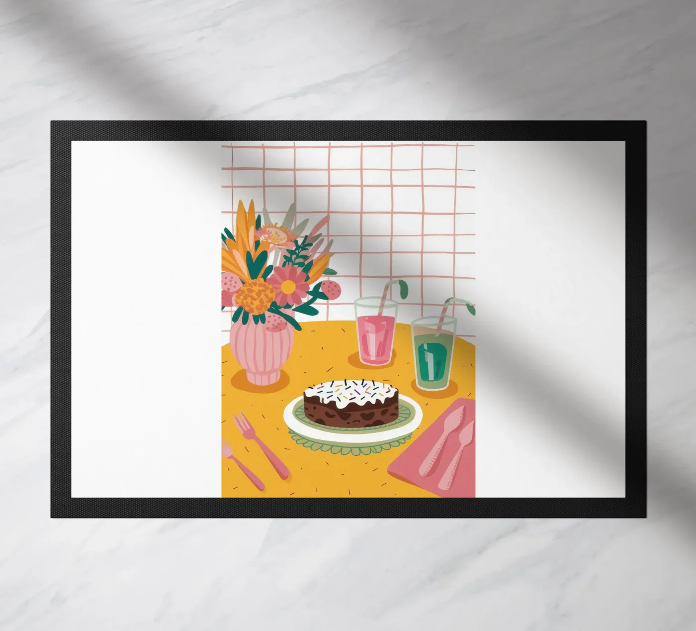 Cake and Lemonade doormat by Bring Hues