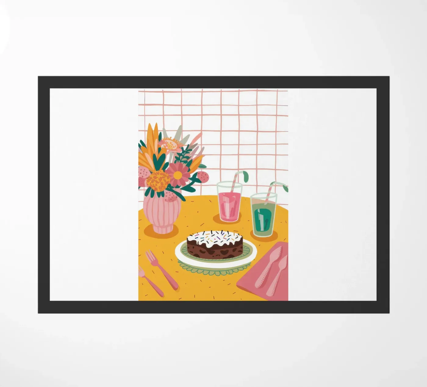 Cake and Lemonade doormat by Bring Hues