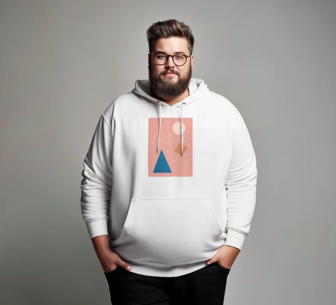 Forme geometriche minime 19 felpa con cappuccio da Gaite