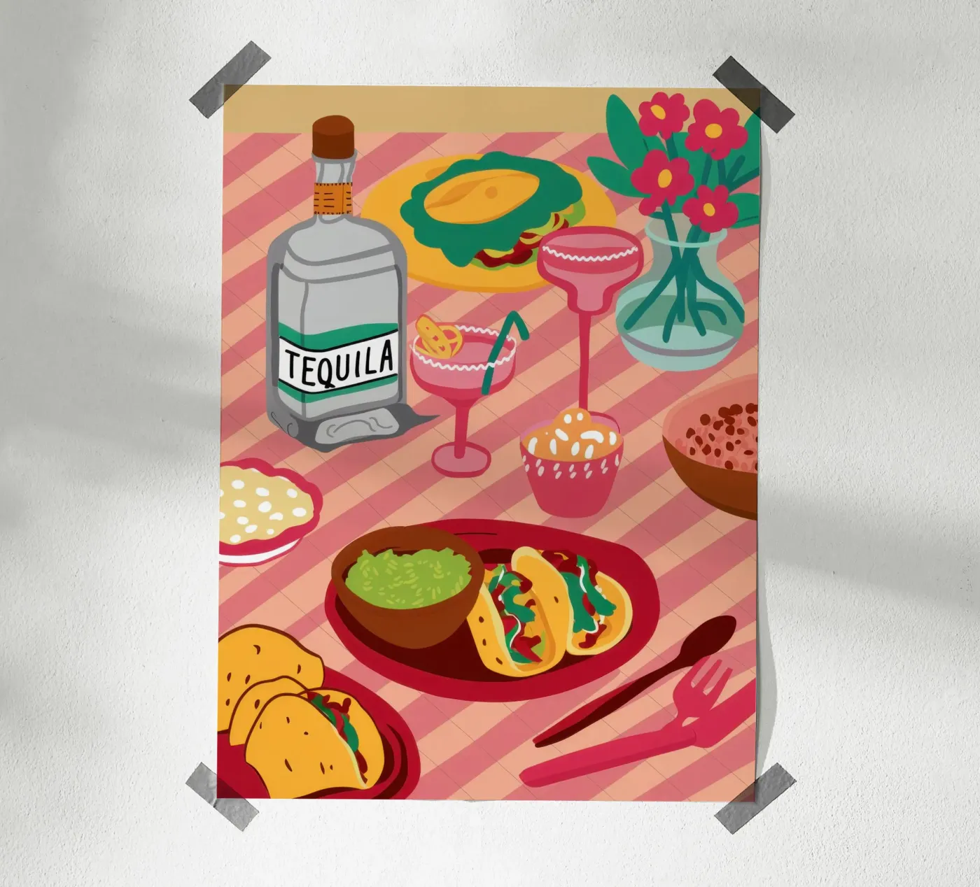 Tequila e tacos poster da Bring Hues