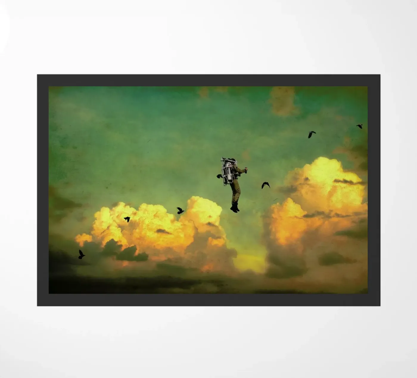 Icarus doormat by Jason Brueck