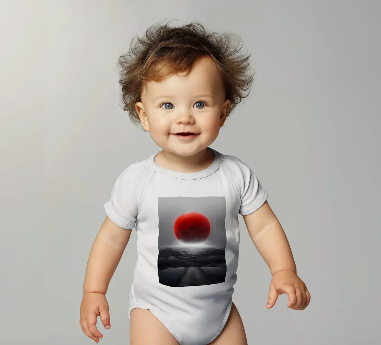 Orizzonte Cremisi body neonato maniche corte da Artistic-shop