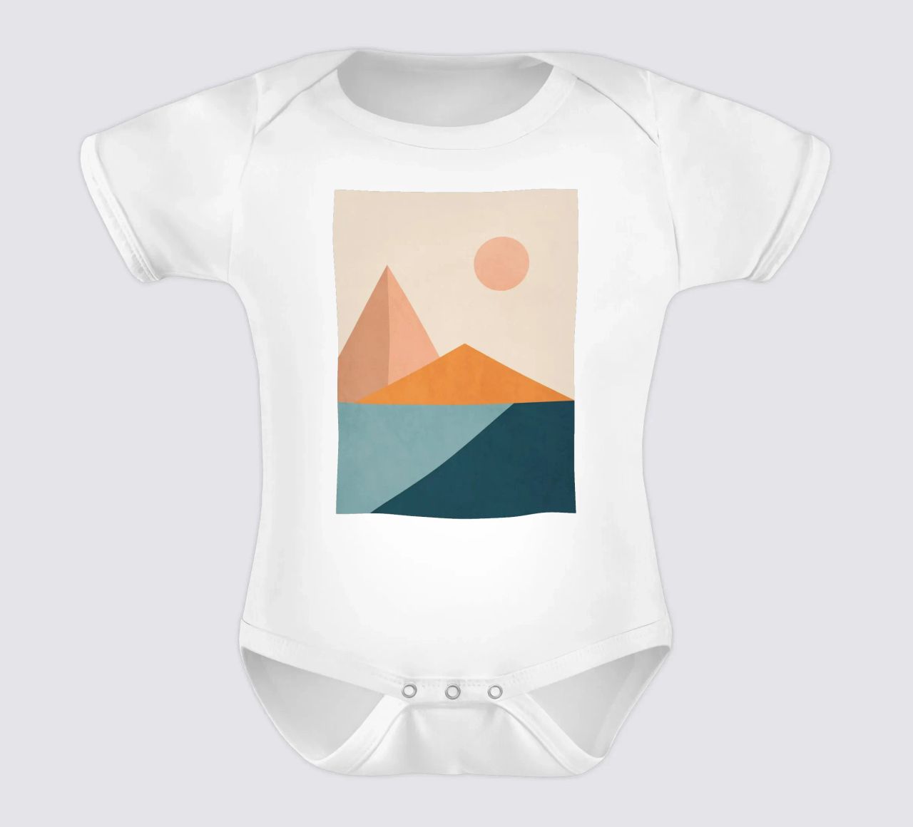 Minimal Abstract 16 short-sleeve baby romper by Gaite