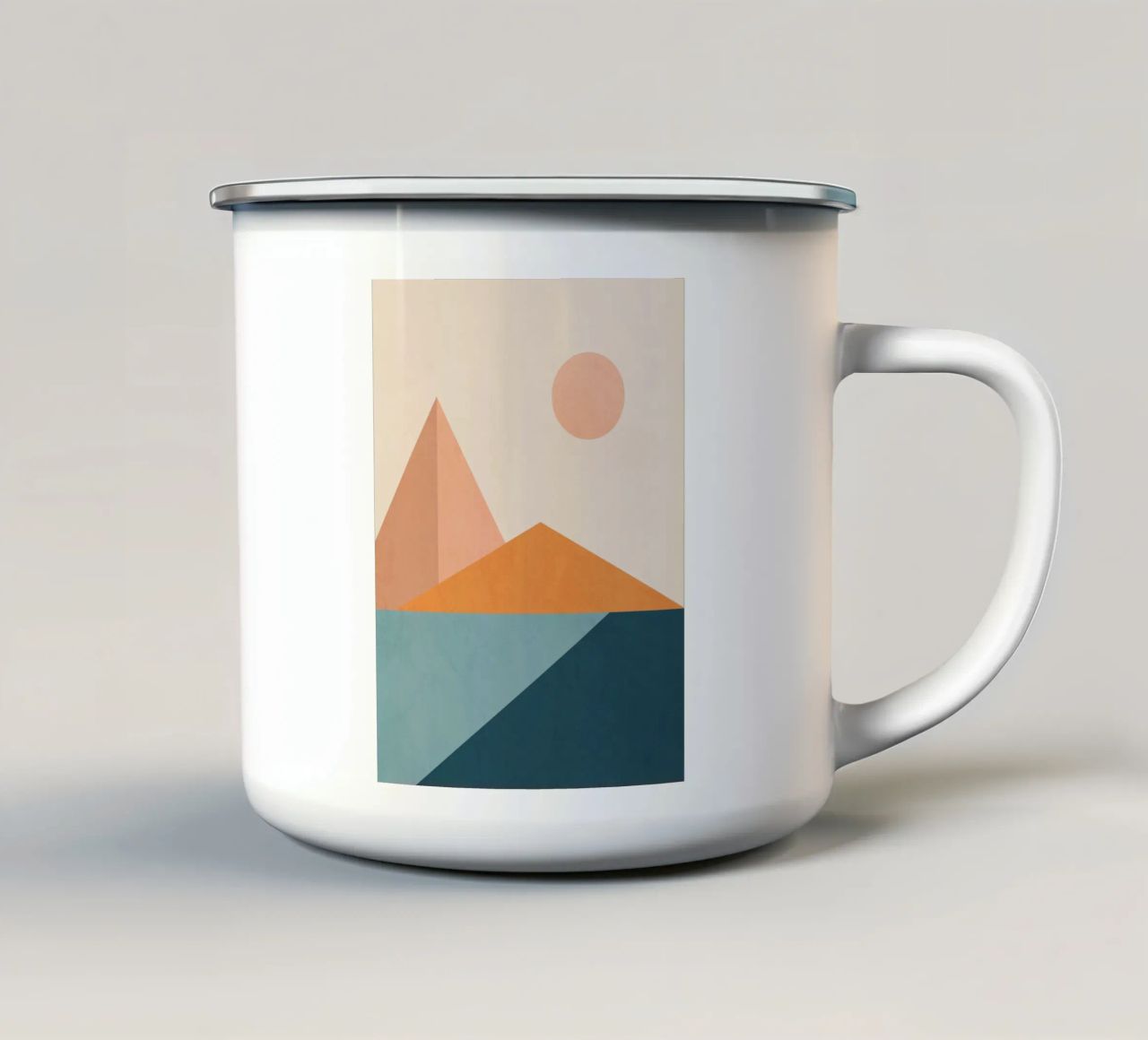 Minimal Abstract 16 enamel mug by Gaite