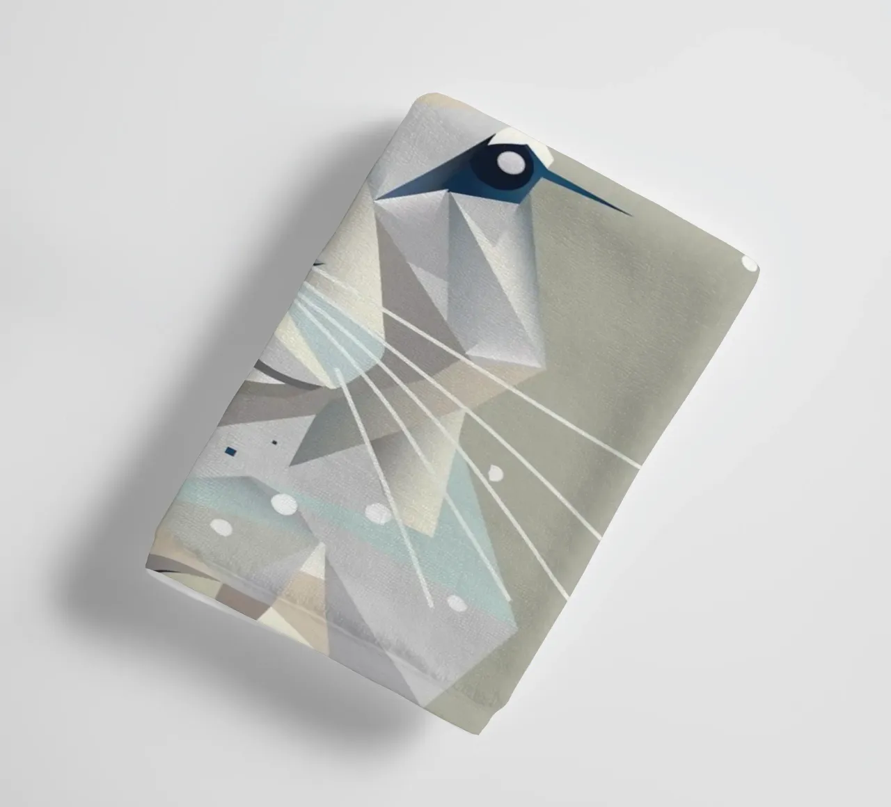 Coniglietto di neve geometrico - l'eleganza senza tempo dell'inverno asciugamano da bagno da namosh