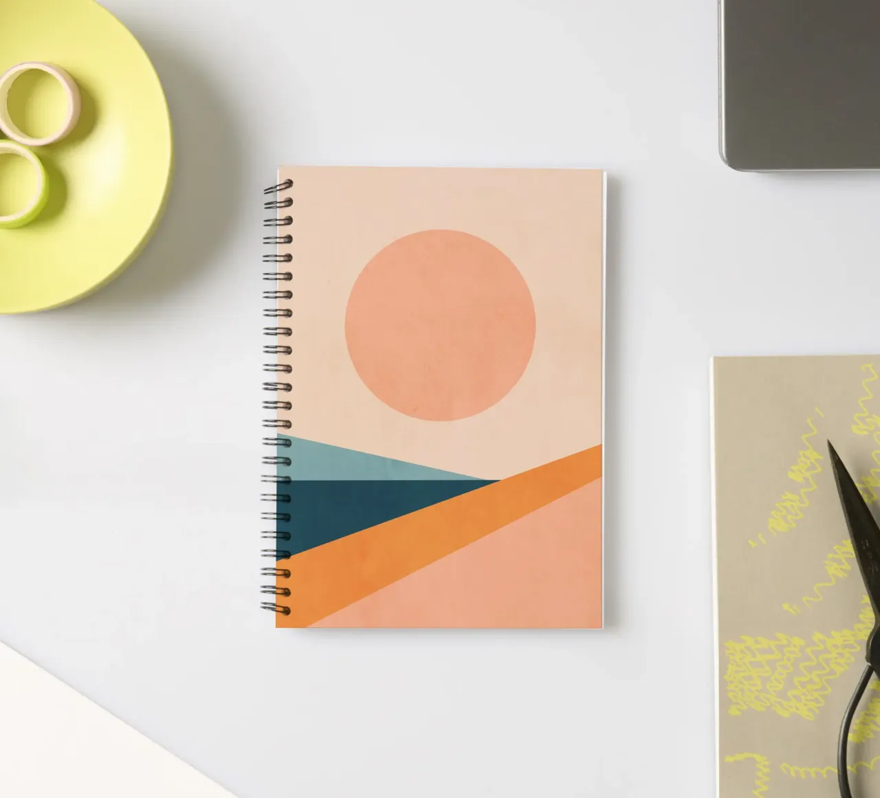 Minimal Abstract 15 spiral notebook by Gaite