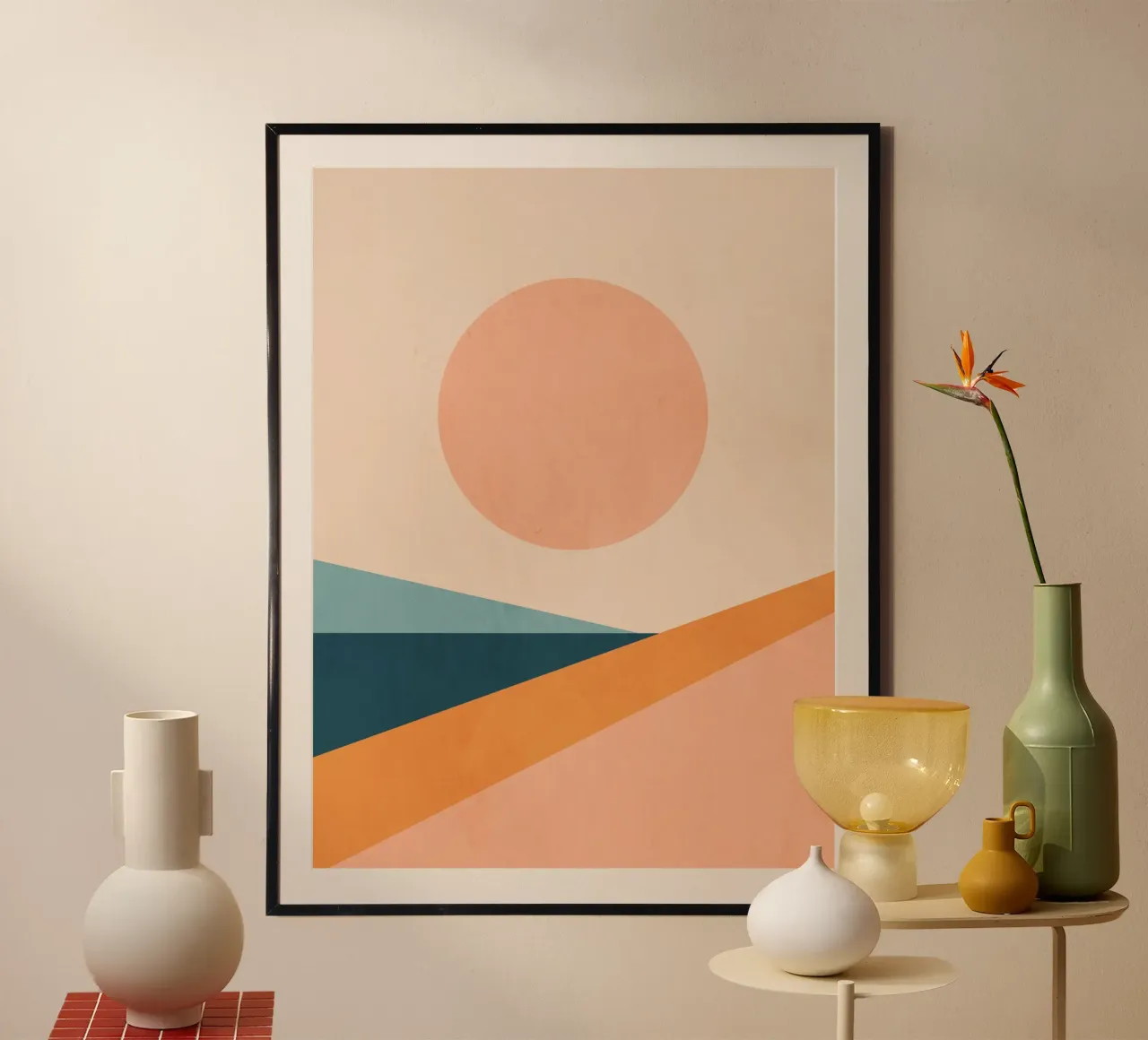 Astratto minimale 15 poster con telaio in alluminio da Gaite