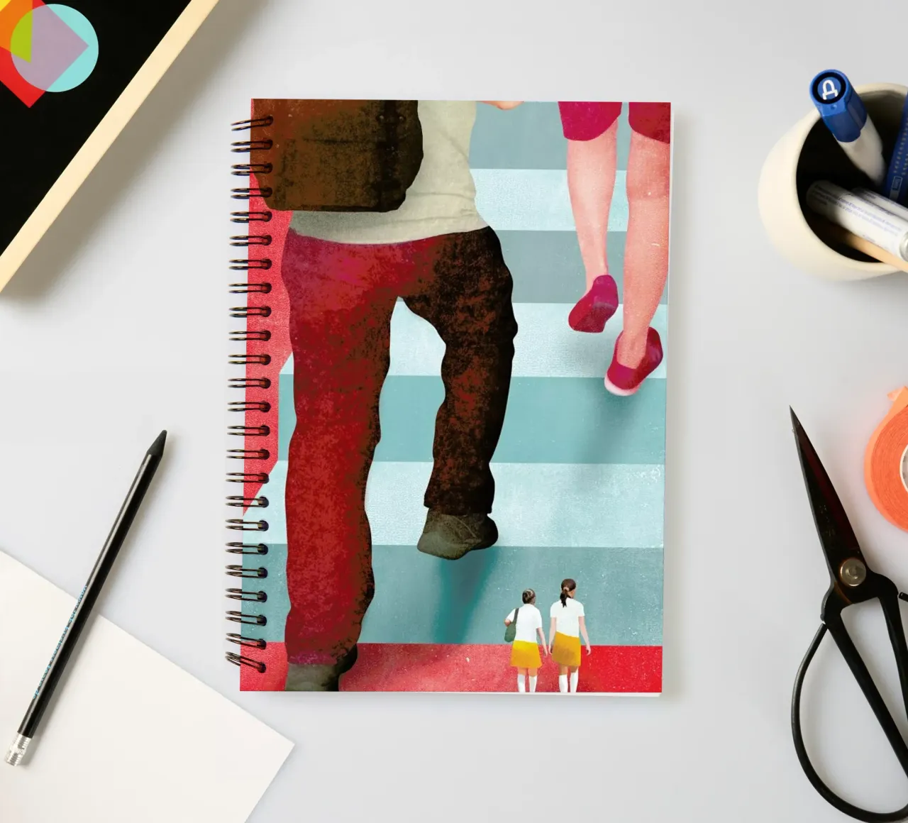 Giant Steps spiral notebook by Ellen Weinstein