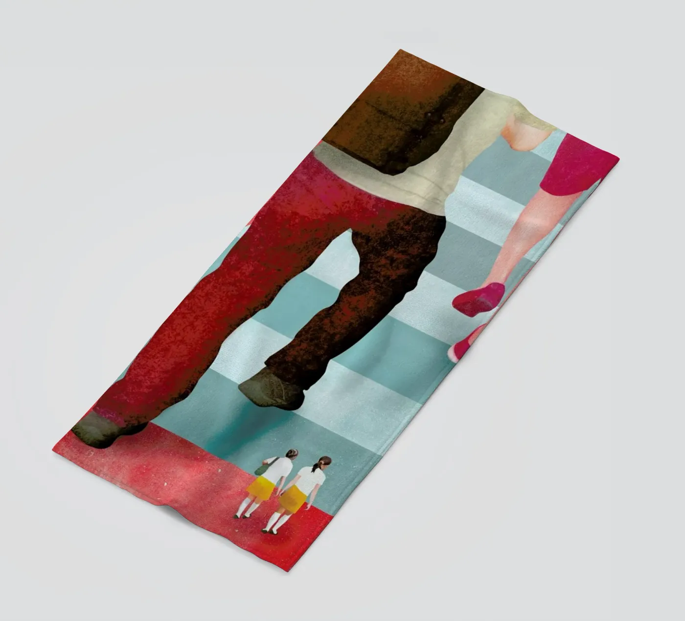Giant Steps beach towel by Ellen Weinstein