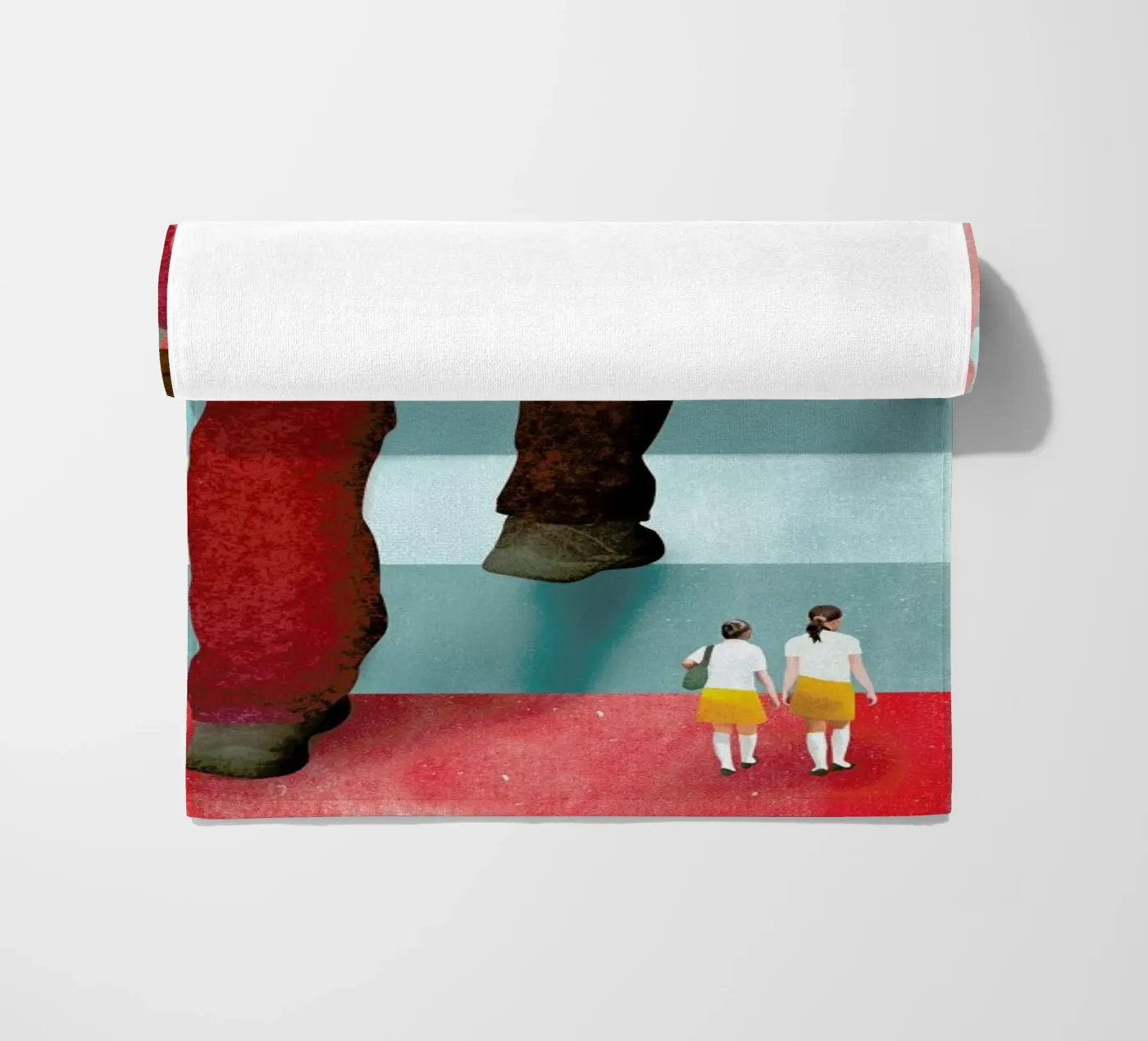 Giant Steps beach towel by Ellen Weinstein