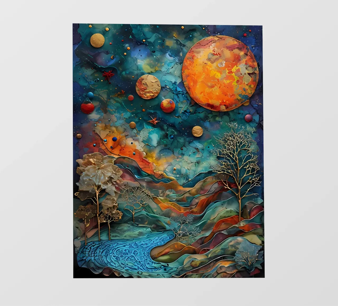 Paesaggio onirico celeste telo in pvc da Artistic-shop