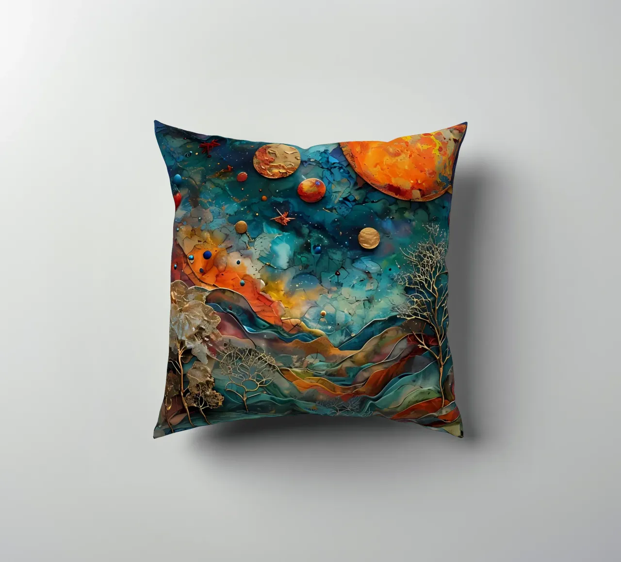Paesaggio onirico celeste cuscino da Artistic-shop