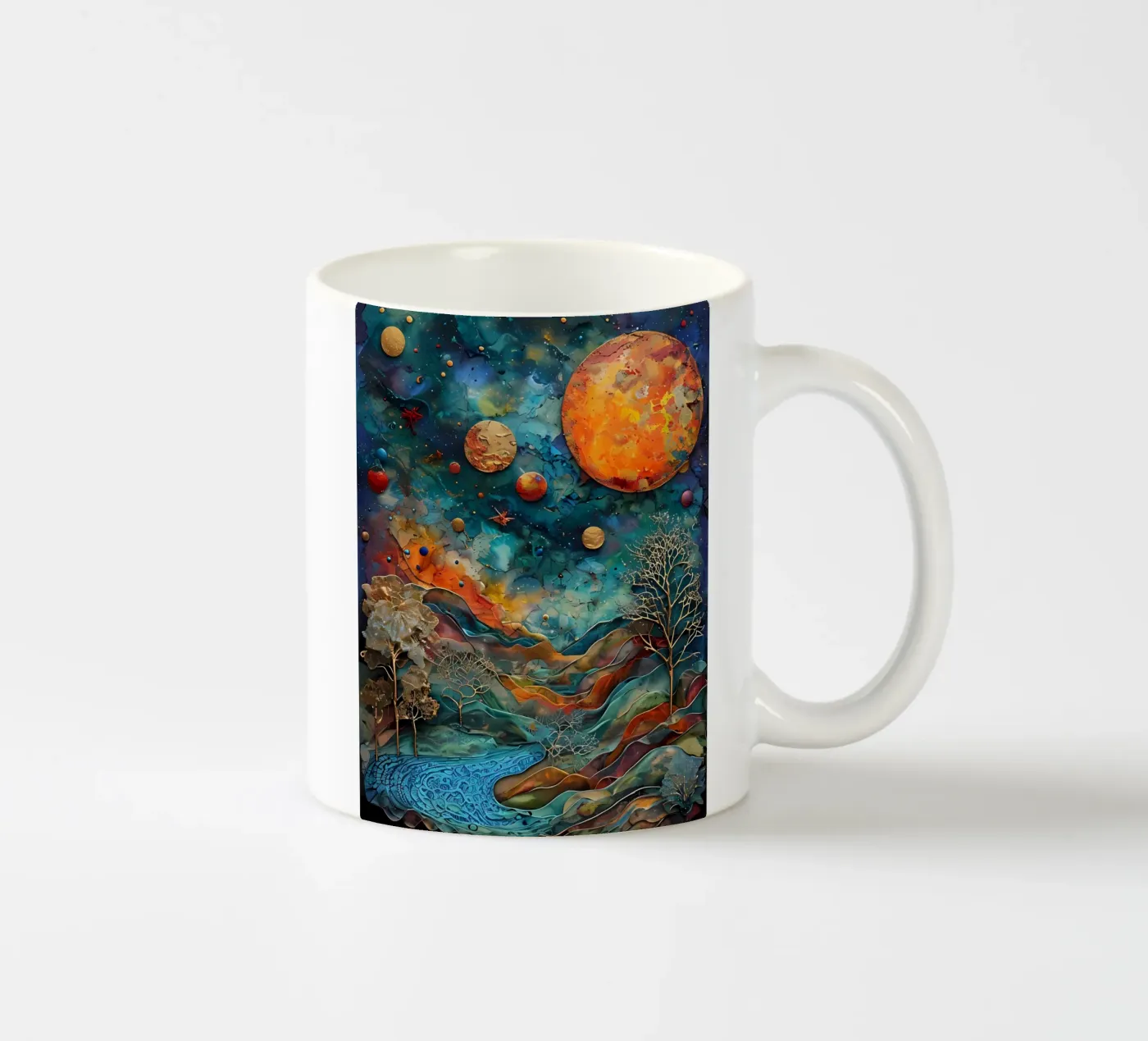 Celestial Dreamscape ceramic mug by Artistic-shop