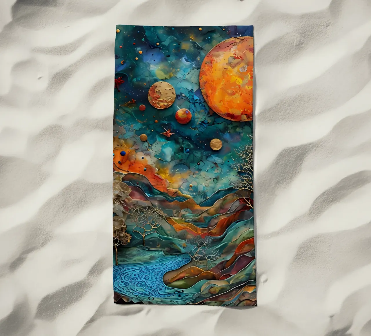 Paesaggio onirico celeste telo mare da Artistic-shop