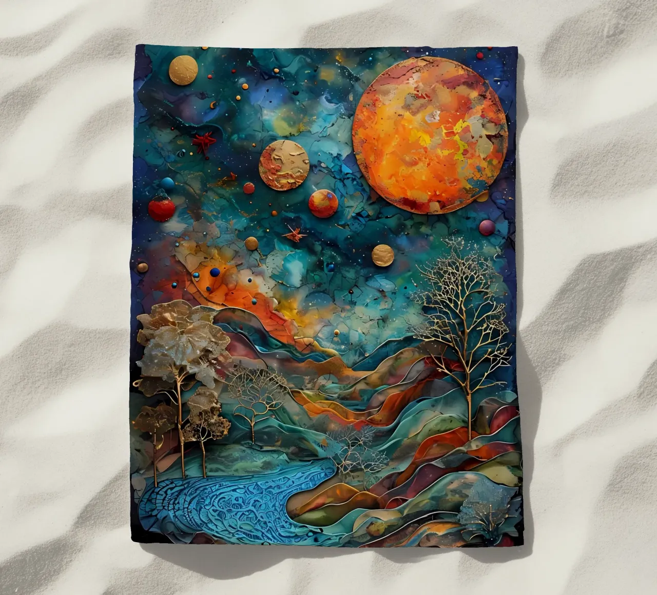 Paesaggio onirico celeste telo mare da Artistic-shop