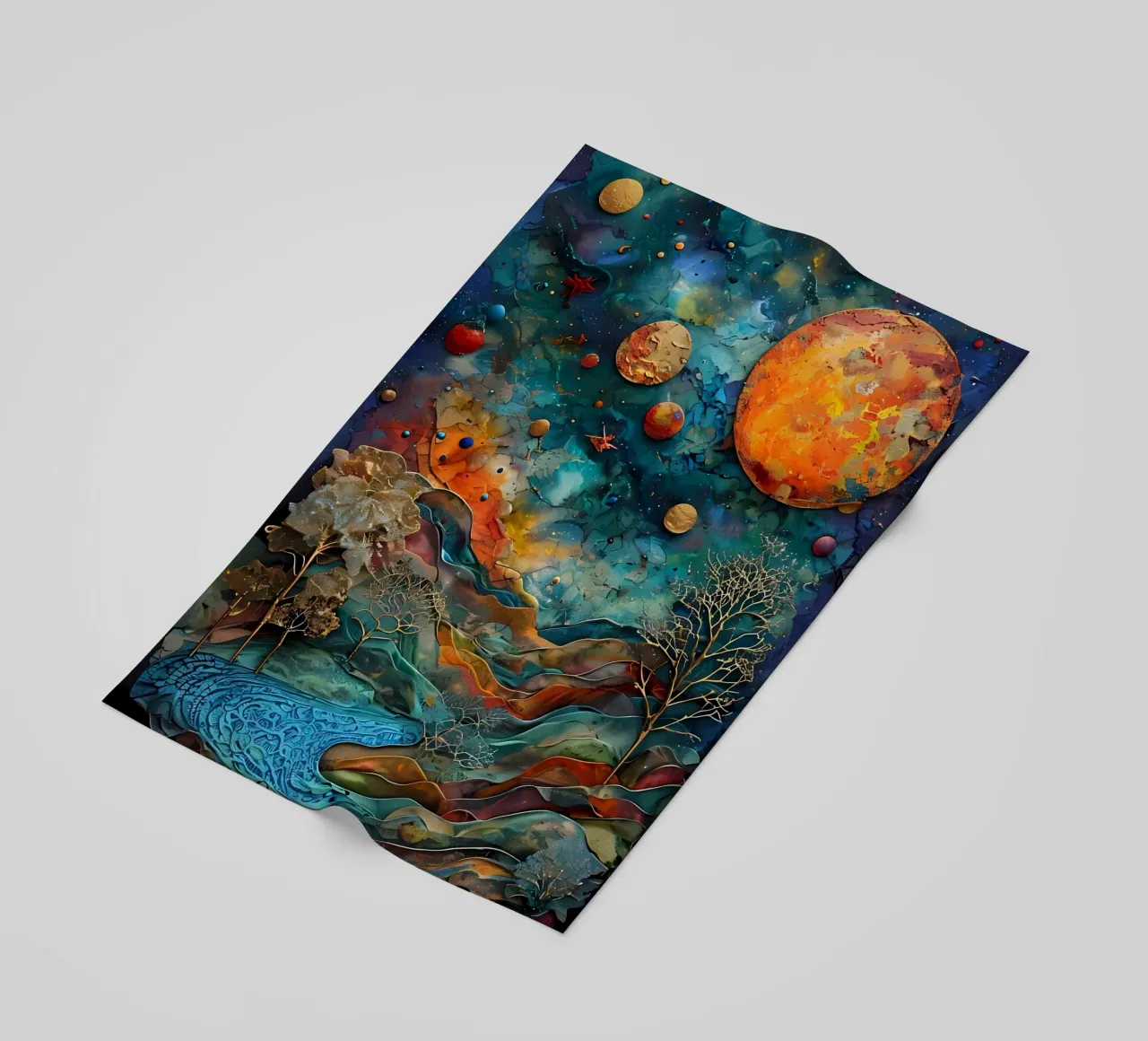 Paesaggio onirico celeste telo mare da Artistic-shop