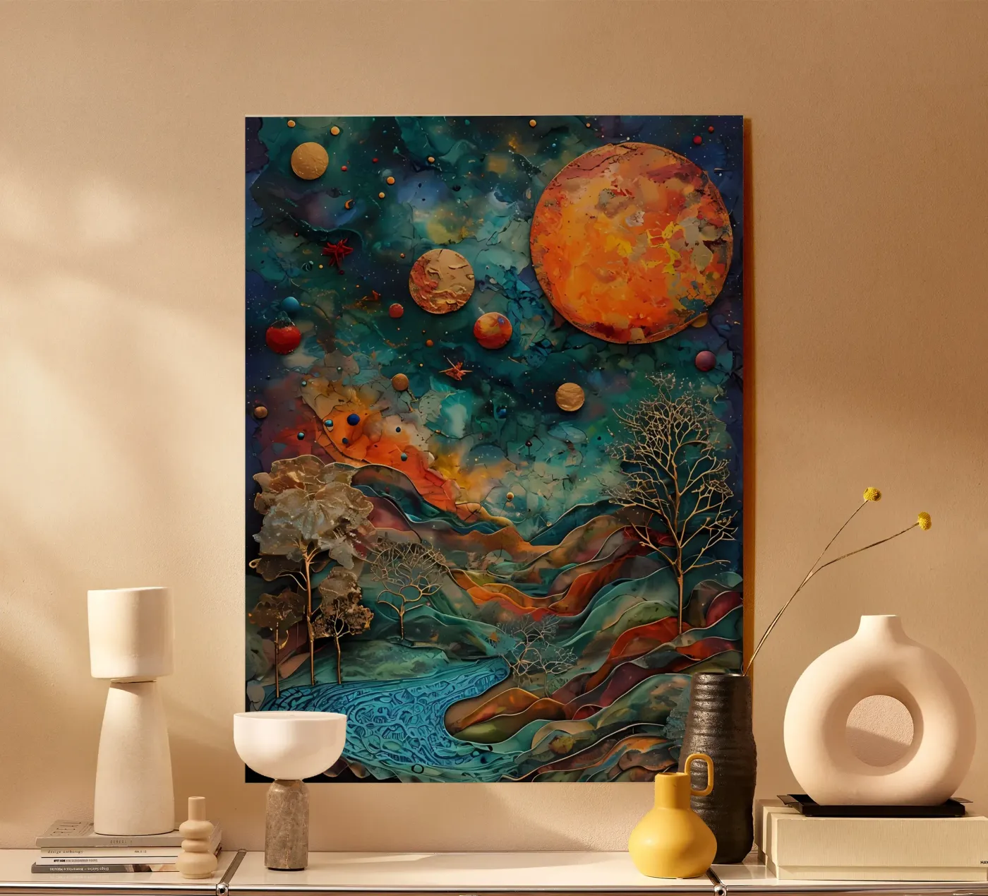 Paesaggio onirico celeste plexiglass da Artistic-shop