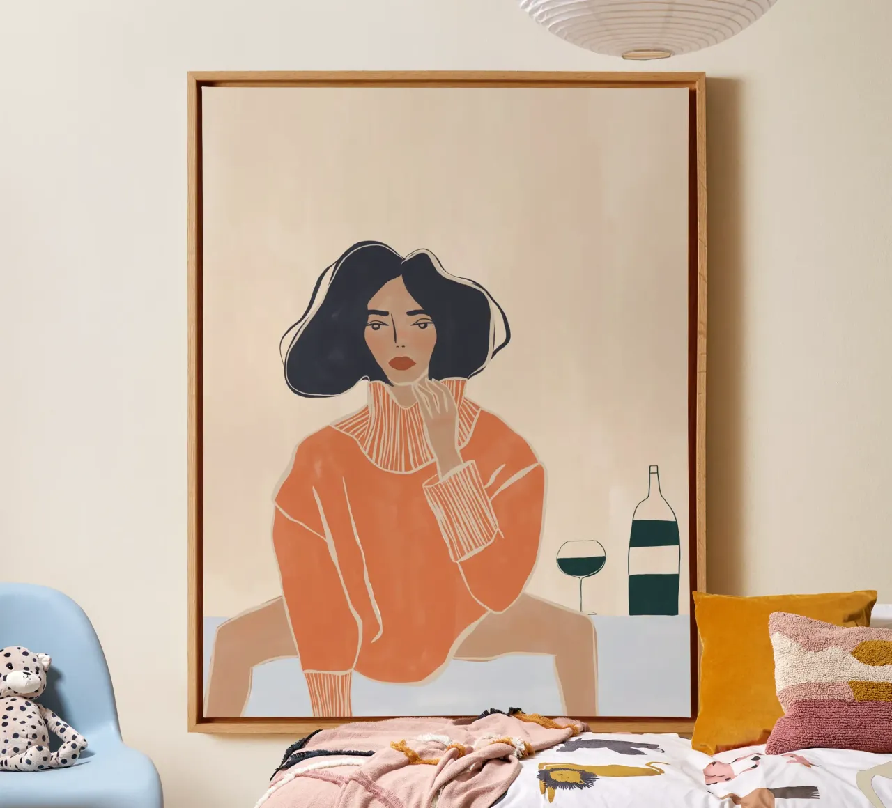 È uno stato d'animo tela con Cornice a cassetta da Ivy Green Illustrations