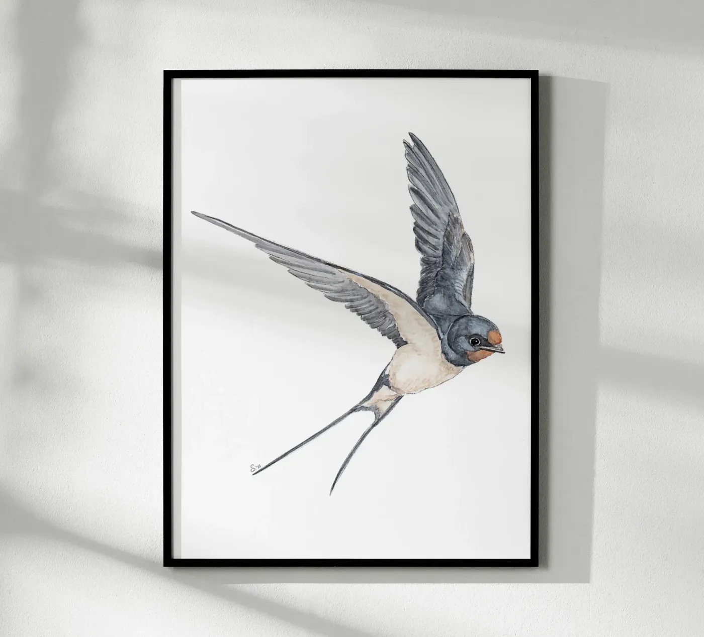Barn Swallow poster by zeitfuerkrimsundkrams