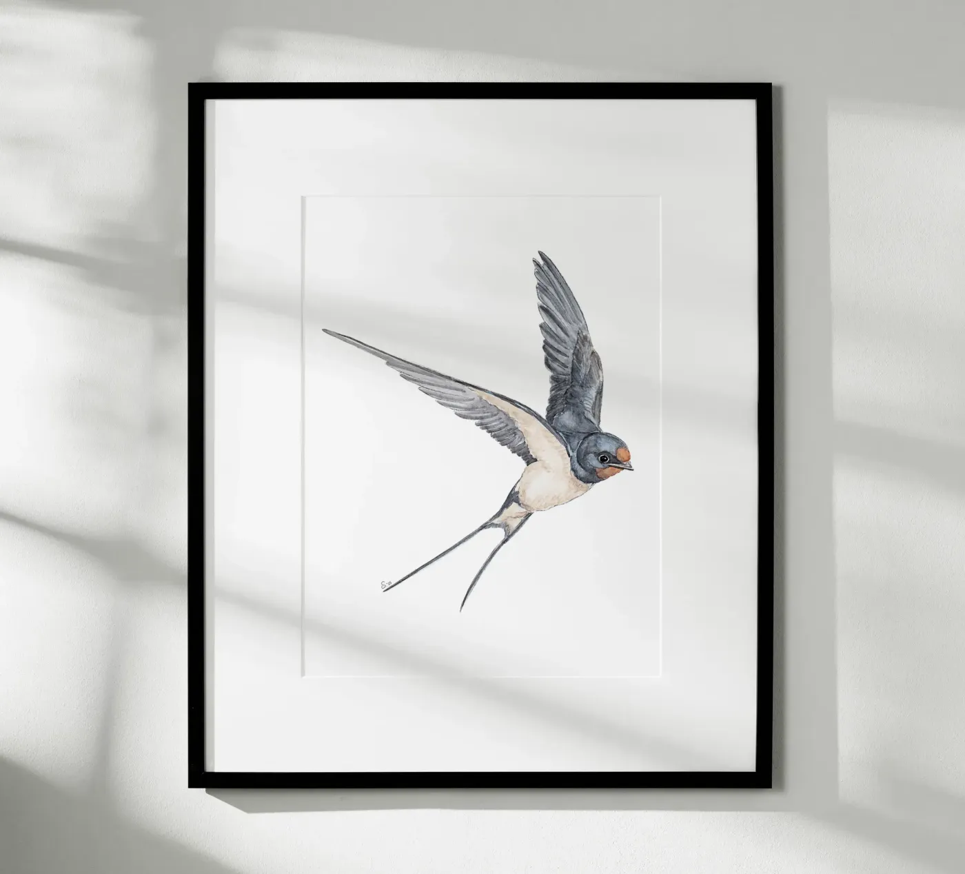 Barn Swallow poster by zeitfuerkrimsundkrams
