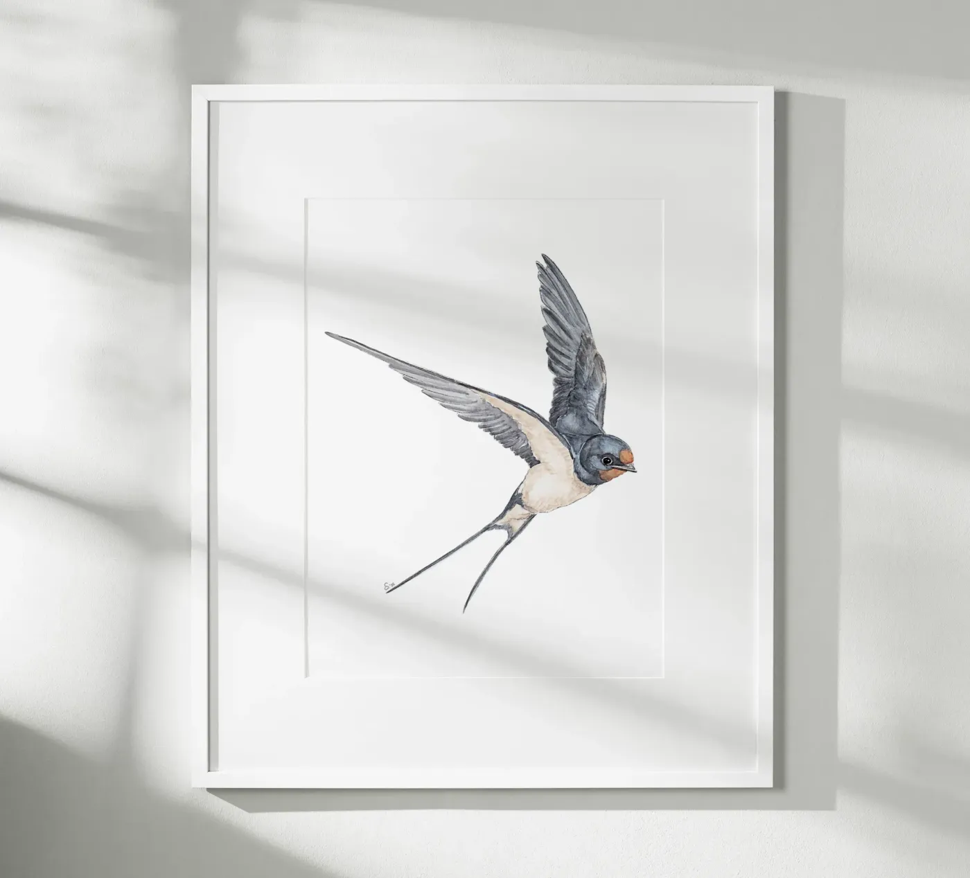 Barn Swallow poster by zeitfuerkrimsundkrams