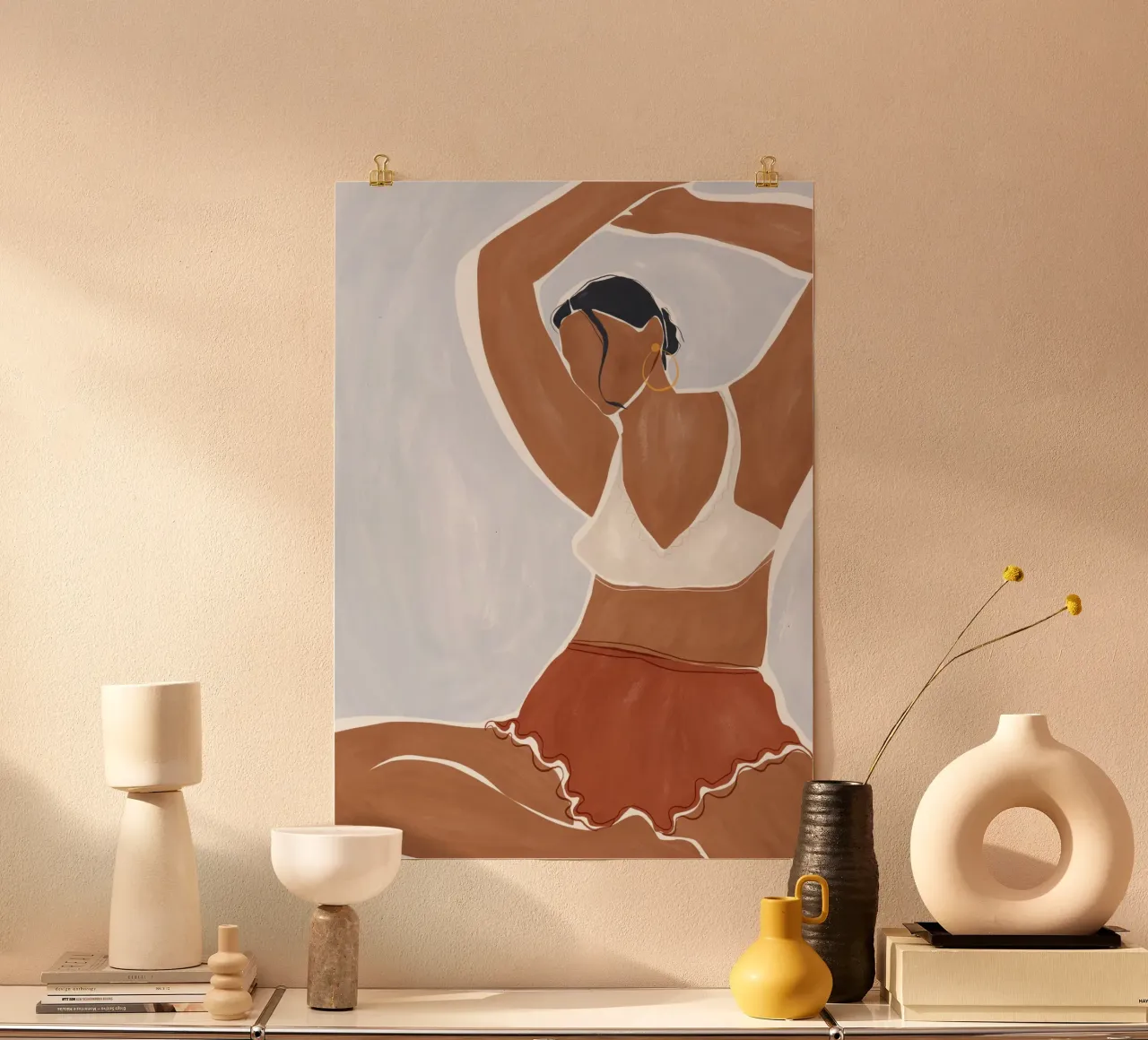 Donna che fa yoga in bikini poster da Ivy Green Illustrations
