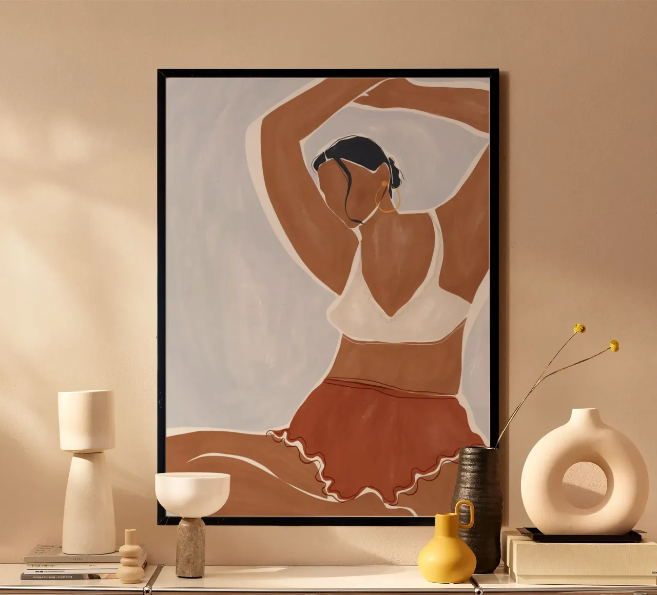 Donna che fa yoga in bikini poster da Ivy Green Illustrations