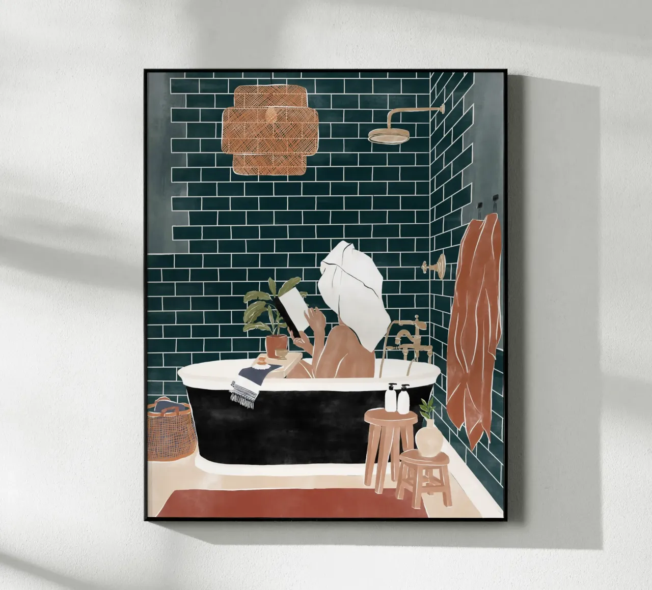 Bathroom Babe Acryl-Glas von Ivy Green Illustrations