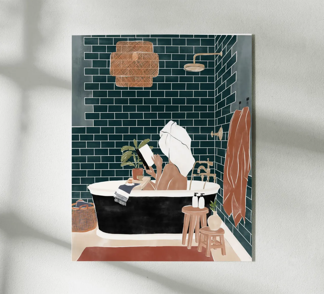 Bathroom Babe Acryl-Glas von Ivy Green Illustrations