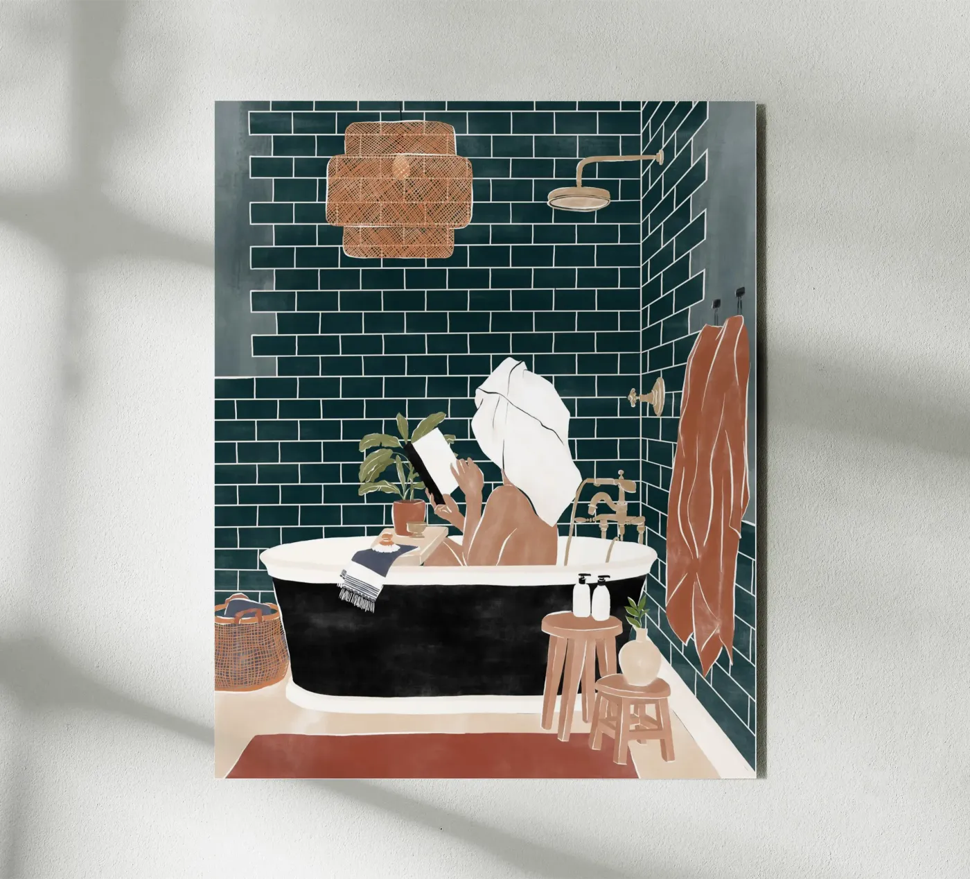 Bathroom Babe forex plate by Ivy Green Illustrations