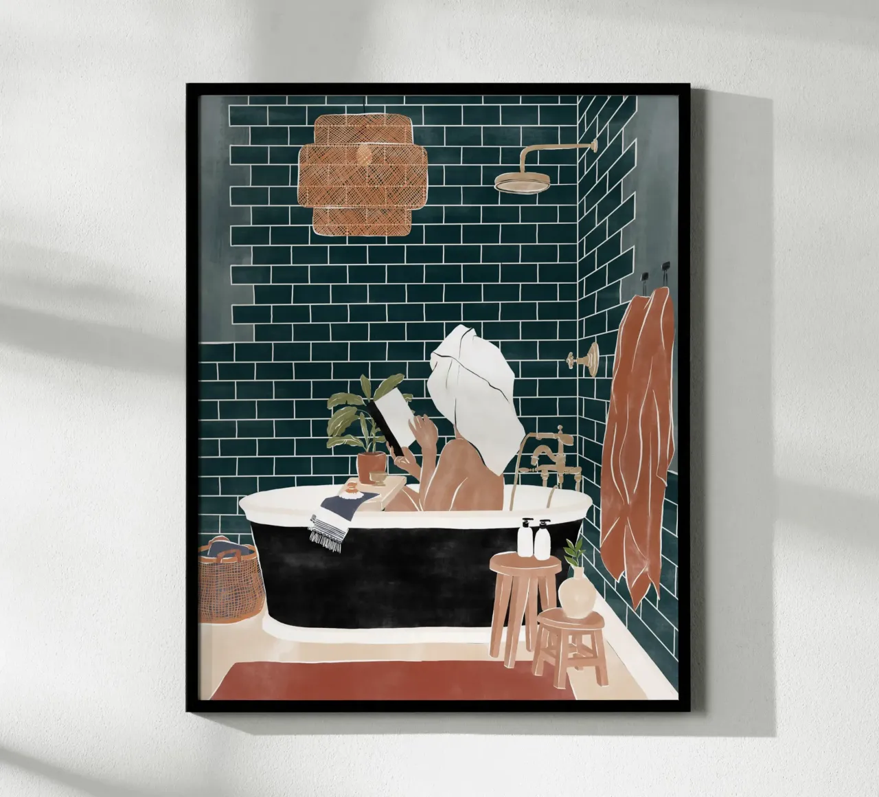 Bathroom Babe poster by Ivy Green Illustrations