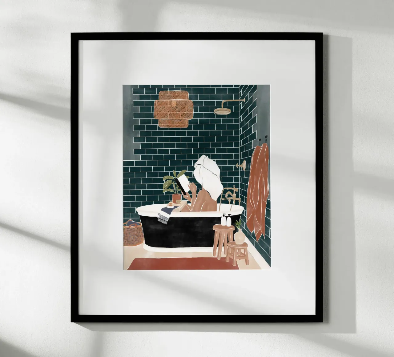 Bathroom Babe poster by Ivy Green Illustrations
