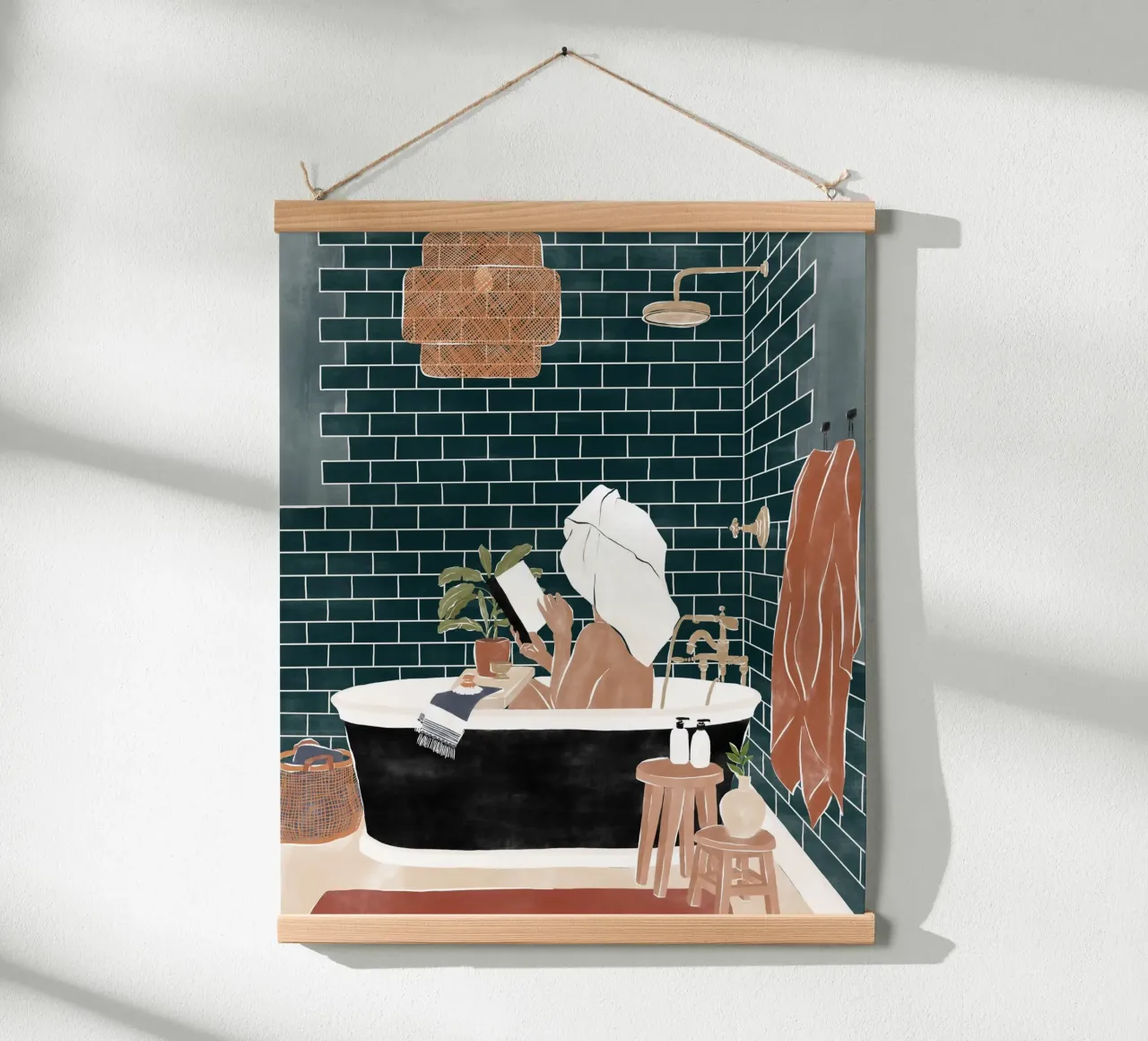 Bathroom Babe poster by Ivy Green Illustrations