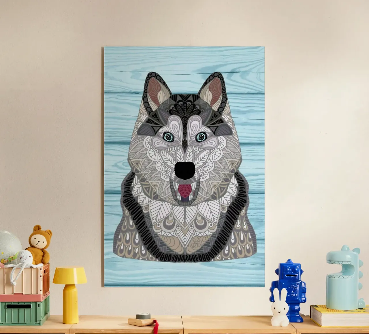 Happy Husky plexiglass da Angelika Parker